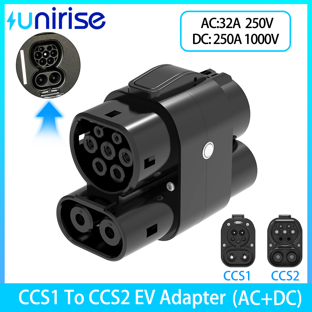Ccs2 To Ccs1 Fast Charge Adapter 250Kw - อะแดปเตอร์ CCS1 เป็น CCS2 สำหรับรถยนต์ไฟฟ้า AC+DC