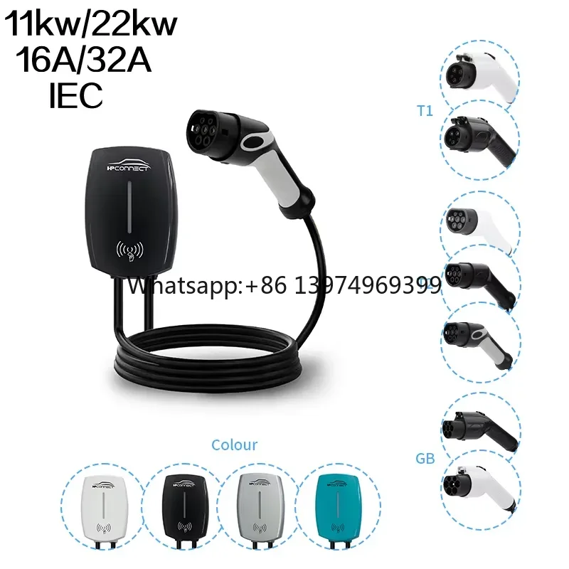 Wallbox Ev - 11kw 22kw 16A 32A สถานีชาร์จรถยนต์ไฟฟ้า EV