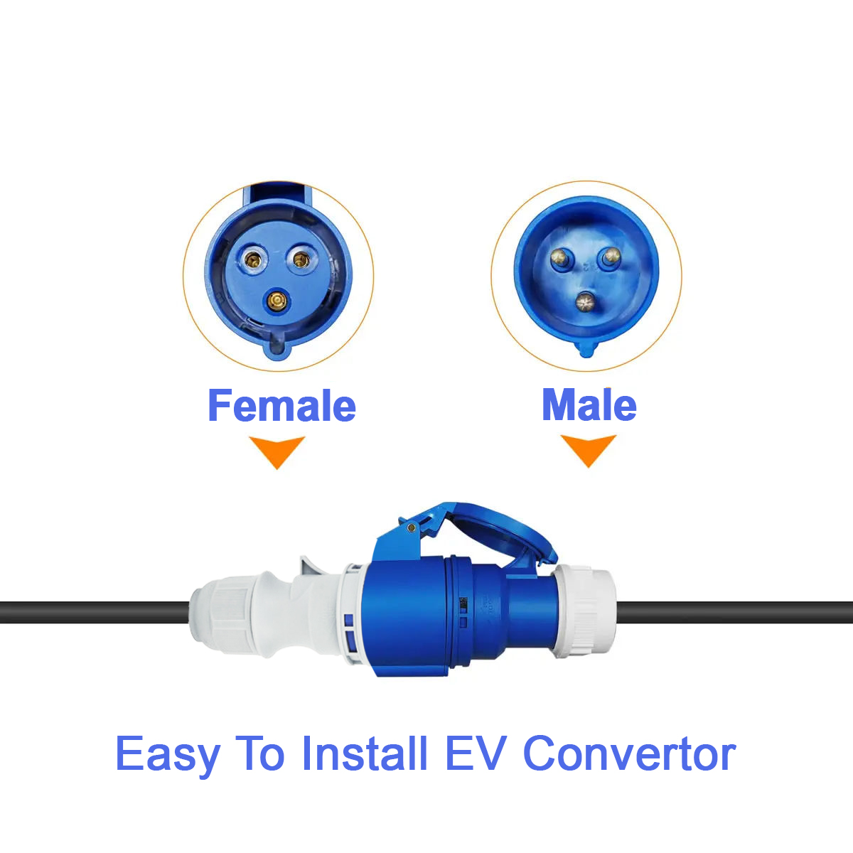 ปลั๊กไฟฟ้าสีน้ำเงิน NTO แบบ CE - Ev Charger Adapter บทวิจารณ์และราคา