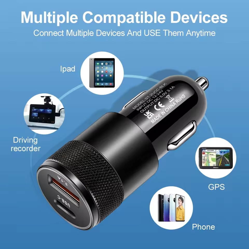 ที่ชาร์จในรถยนต์ USB 66W อะแดป - Fast Ev Charger บทวิจารณ์และราคา