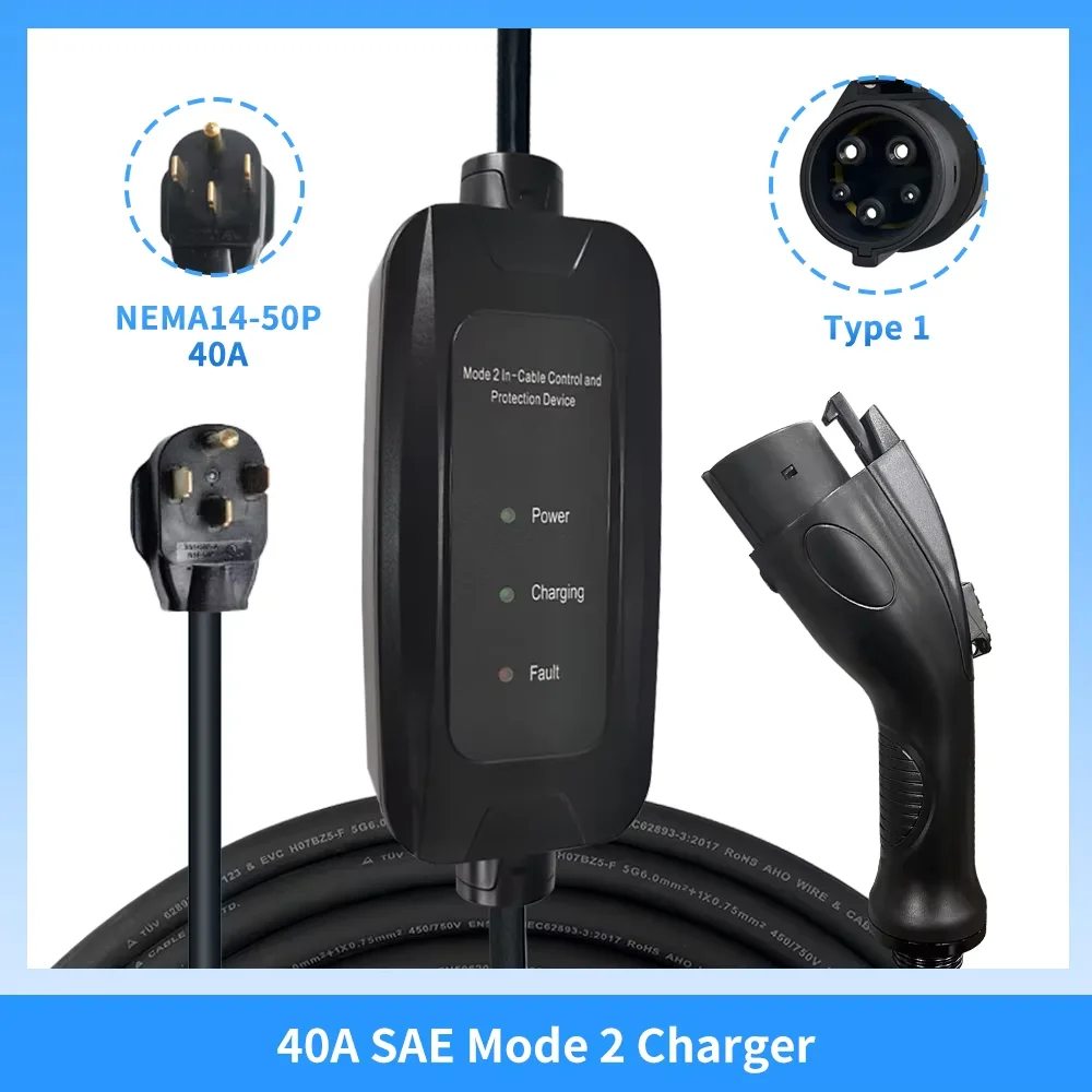 สถานีชาร์จ AC แบบพกพา 9kW 16A  - Portable Ev Charger บทวิจารณ์และราคา