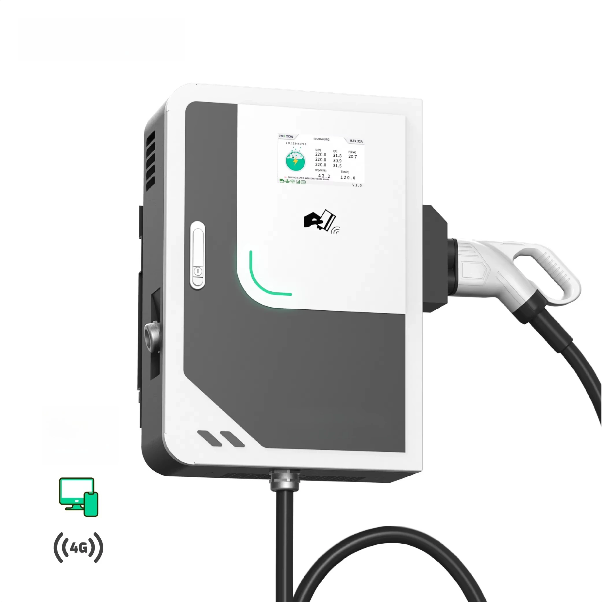 เครื่องชาร์จรถยนต์ Penoda DC W - Dc Fast Charger 30Kw Wallbox Commercial บทวิจารณ์และราคา