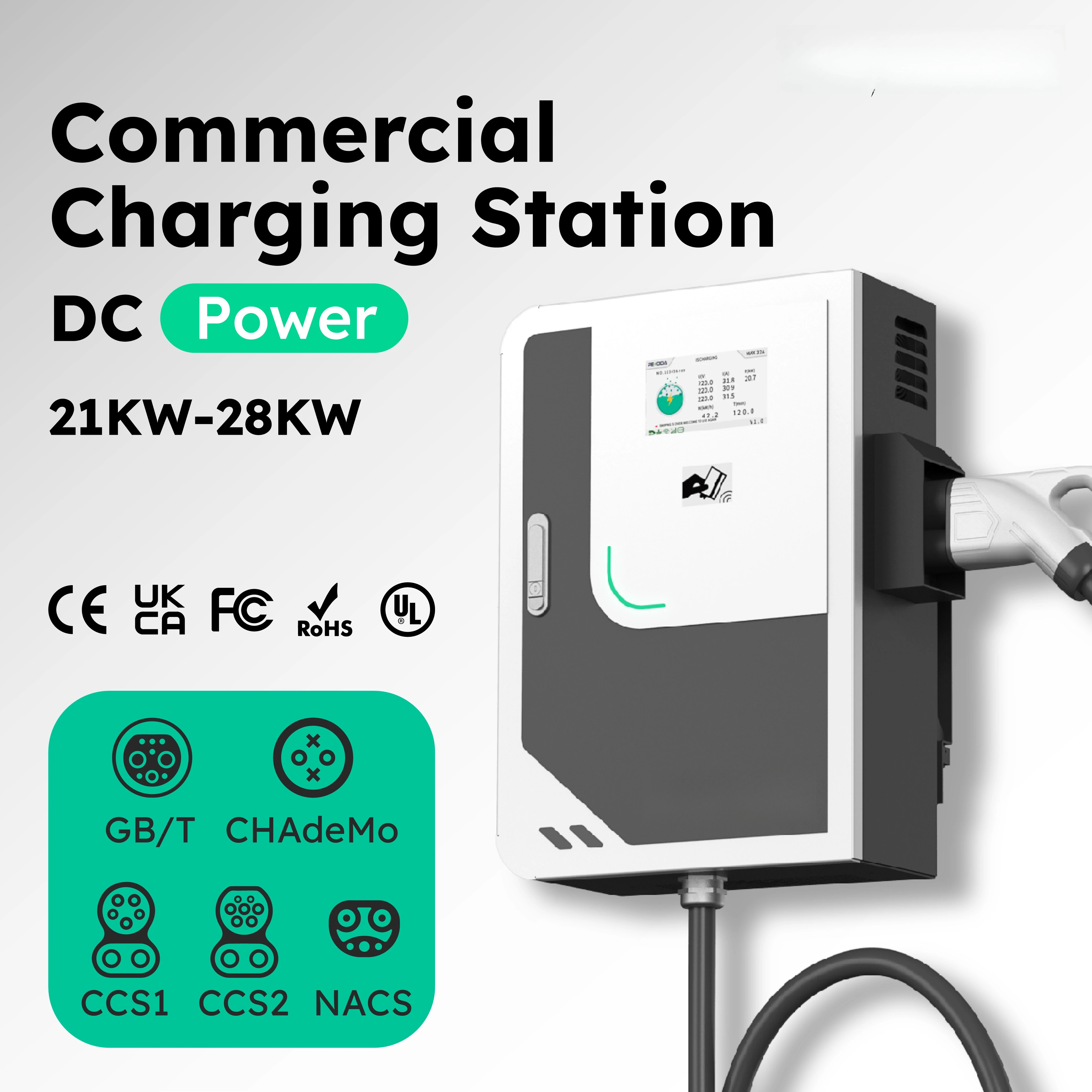 เครื่องชาร์จรถยนต์ Penoda DC W - Dc Fast Charger 30Kw Wallbox Commercial บทวิจารณ์และราคา