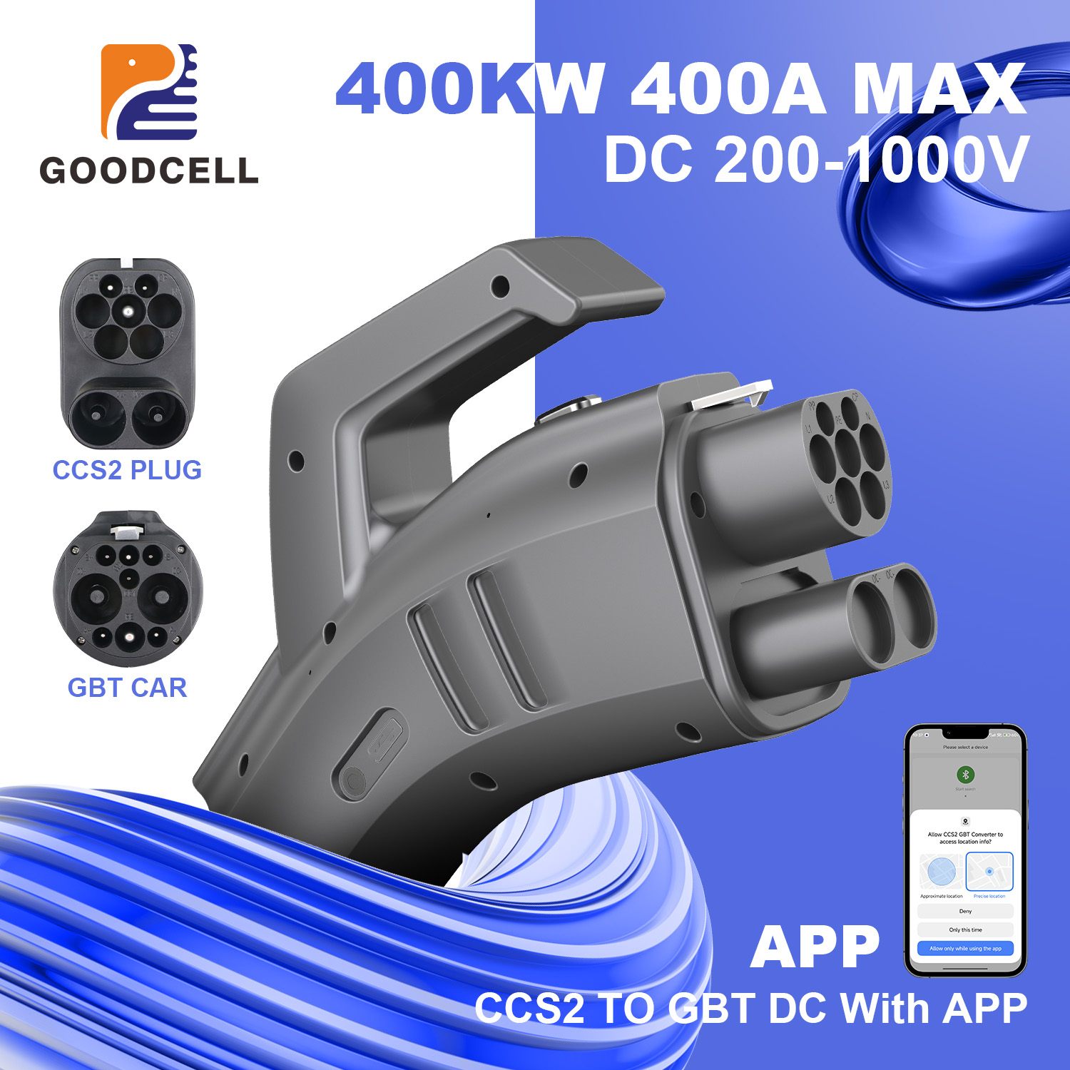 อะแดปเตอร์ชาร์จรถยนต์ไฟฟ้า GOO - Gb/T To Ccs2 200A Fast Charging Adapter บทวิจารณ์และราคา