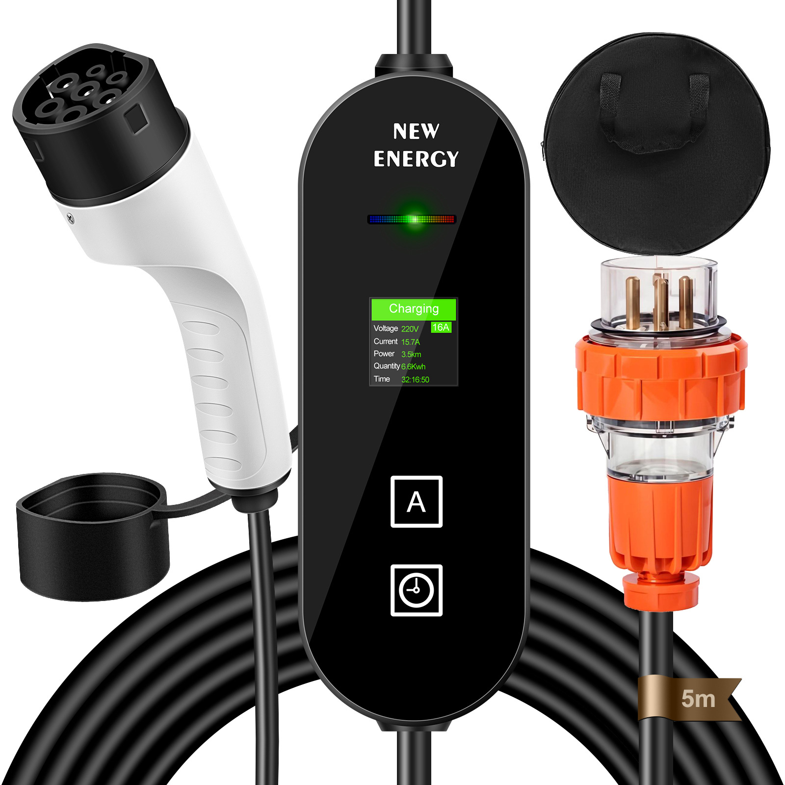 ปลั๊ก EU/UK CEE 32A/16A สถานีช - Portable Ev Charger 32A Type 2 Cee Plug บทวิจารณ์และราคา