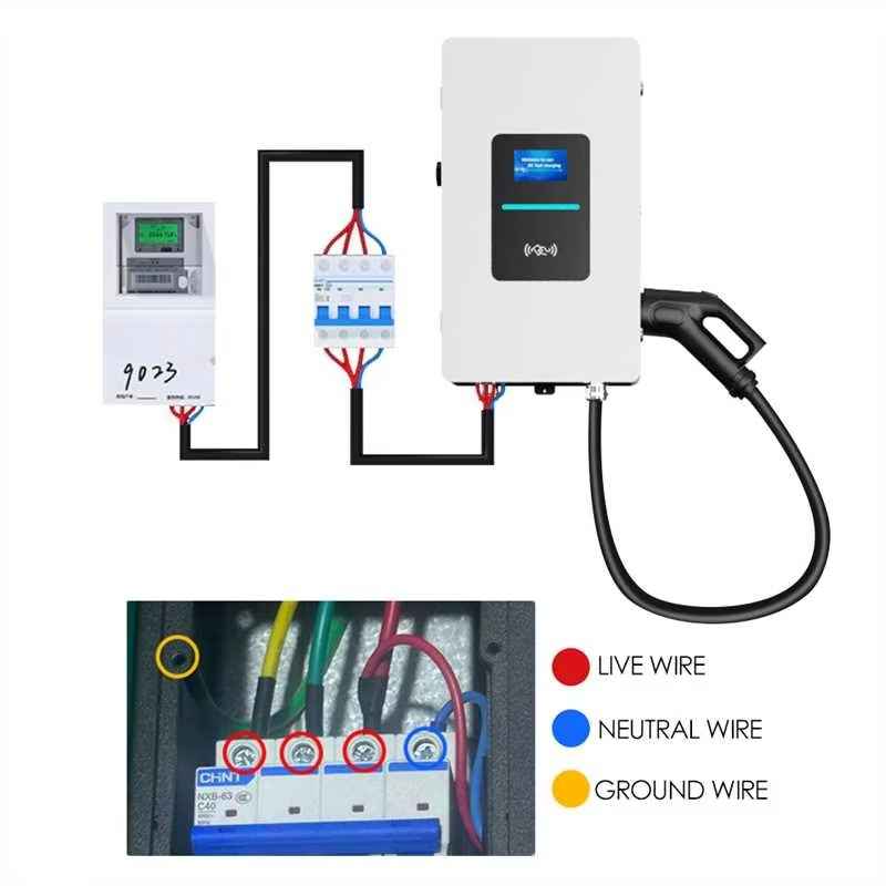 RSCHG 20kw CCS1 IP54 เครื่องชา - Fast Ev Charger บทวิจารณ์และราคา